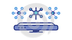 Molecular Science and Data Visualization Icon, vector design Generative AI