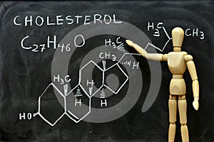 Molecular and structural formula of cholesterol