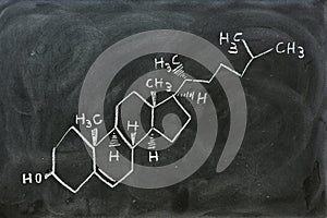 Molecular and structural formula of cholesterol photo