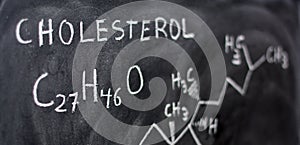 Molecular and structural formula of cholesterol photo