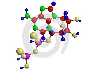 Molecular structure of adenosine diphosphate photo