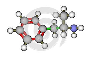 Molecular structure of amphetamine photo