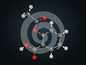 Molecular structure of aspirin
