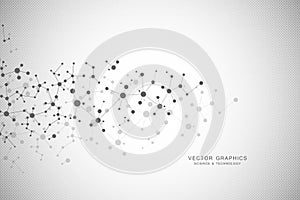 Molecular structure background. Abstract background with molecule DNA.