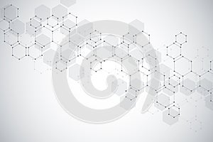 Molecular structure background. Abstract background with molecule DNA.