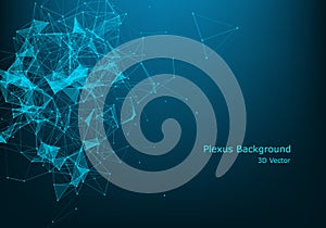 Molecular structure background and communication. Abstract background with molecule DNA and neural network. Artificial