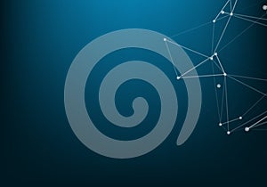 Molecular structure background and communication. Abstract background with molecule DNA and neural network. Artificial