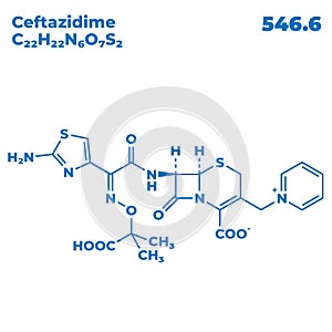 the molecular structure of ceftazidime