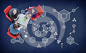 Molecular Structure Chemistry Science Experiment Concept