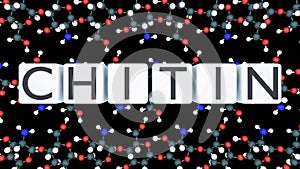 The molecular structure of Chitin and the word 