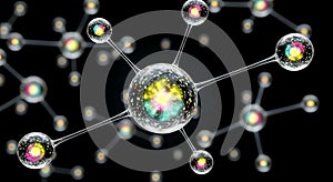 Molecular Structure with Colorful Spheres