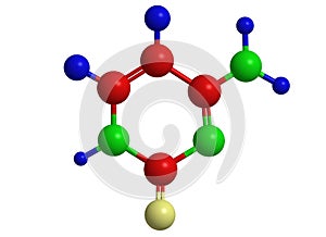 Molecular structure of cytosine