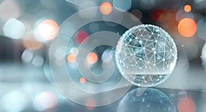 Molecular Structure Displayed in Abstract Representation With Blurred Background