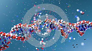 Molecular structure of DNA. 3D rendering.