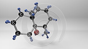Geosmin molecule structure illustration.