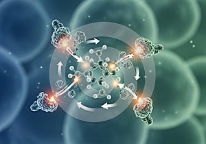 Molecular structure with a intricate arrangement