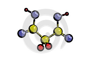 Molekulárnej štruktúra z kyselina  trojrozmerný obraz vytvorený pomocou počítačového modelu 