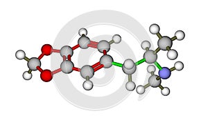 Molecular structure of MDMA (ecstasy) photo