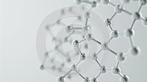 Molecular Structure Model on White Background