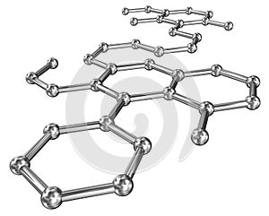 Molecular structure over white