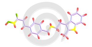 Molecular structure of Panobinostat isolated on white
