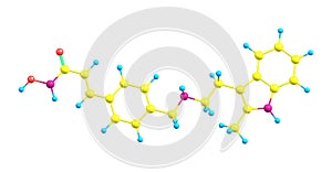 Molecular structure of Panobinostat isolated on white