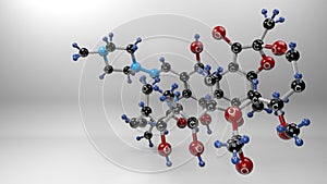 Rifampicin molecule structure illustration. photo