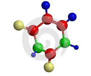 Molecular structure of uracil photo