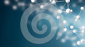 Molecular Structure Visualized on a Futuristic Soft Science and Technology Background, Abstract Art