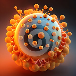 molecular variants, extra close image under a microscope, Ai