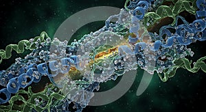 Molecular visualization of protein helix binding