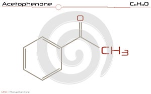 Molecule of Acetaphenone.