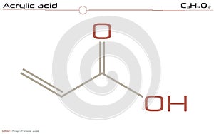 Molecule of Acrylic acid