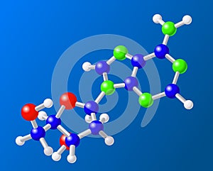 Molecule of adenine