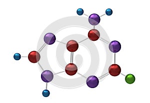 Molecule of adenine