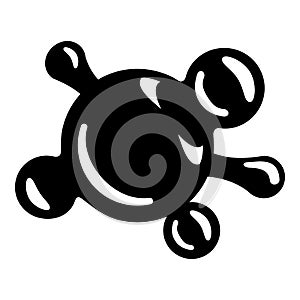 Molecule biology icon, simple black style