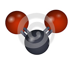 A molecule of carbon dioxide.