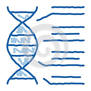 Molecule Chemical Consist Biomaterial doodle icon hand drawn illustration