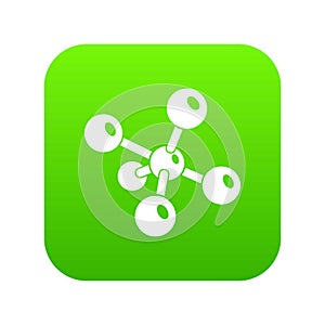 Molecule chemistry icon green vector