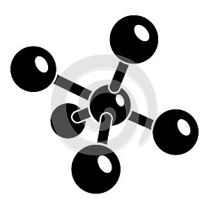 Molecule chemistry icon, simple black style
