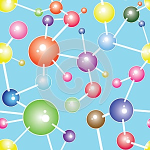 Molecule communication background vector illustration