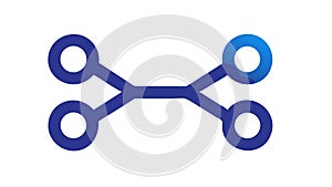 Molecule Connection Icon, Network Structure, vector design Generative AI