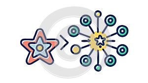 Molecule Connection Network Node, vector design Generative AI