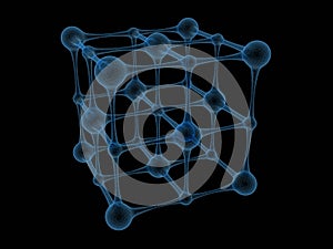 Molecule. Crystal lattice. photo
