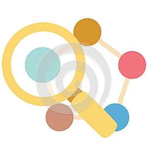 Molecule Cube Shape, Cube molecule Color Isolated Vector Icon that can be easily modified or edit