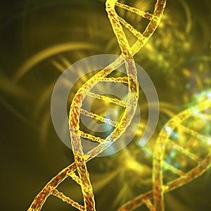 Molecule of DNA, double helix, 3D illustration photo