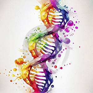 Molecule of DNA, generative ai illustration