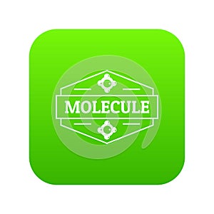 Molecule dna icon green vector
