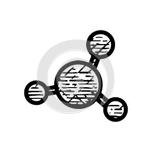 Molecule dna icon hand drawn vector illustration isolated on white background