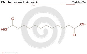 Molecule of Dodecanedioic acid